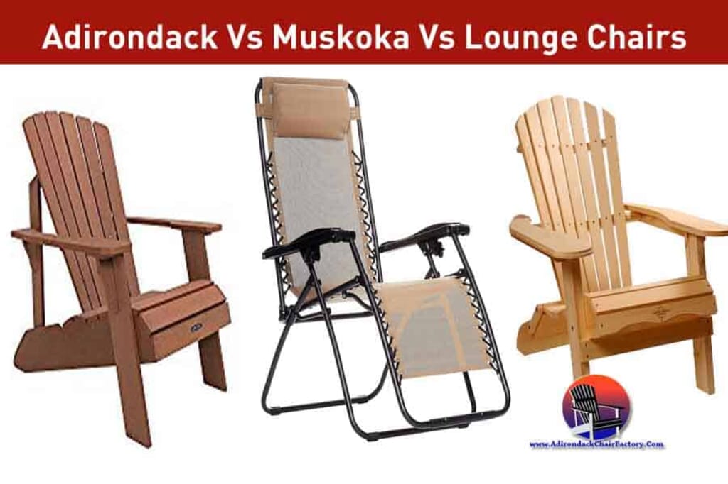 Differences between Adirondack Vs Muskoka Vs Lounge Chairs ...