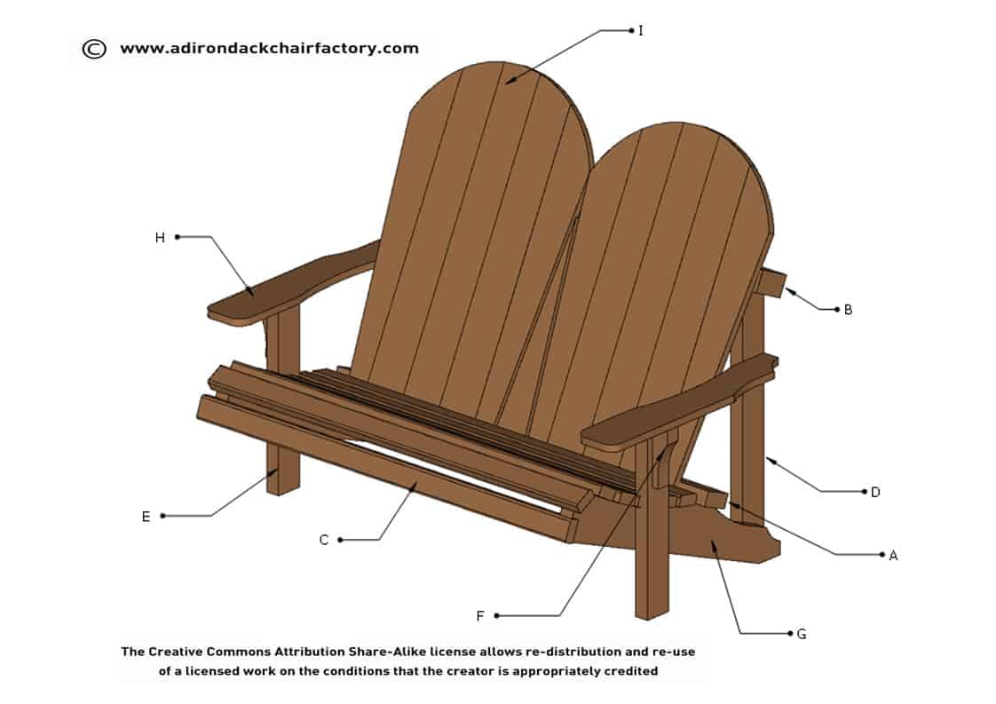 Build a Double Adirondack Chair - DIY Free Project Plan 